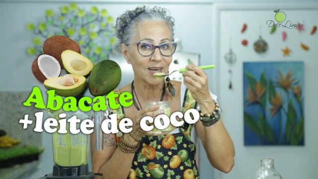 Vitamina de abacate com leite de coco - Cruzinha Prática Doce Limão